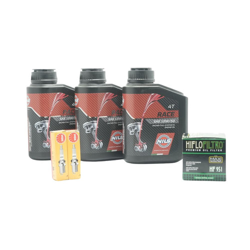 Kit tagliando TMAX + filtro olio Hiflo e candele TMax 500-530 (2001-2016)